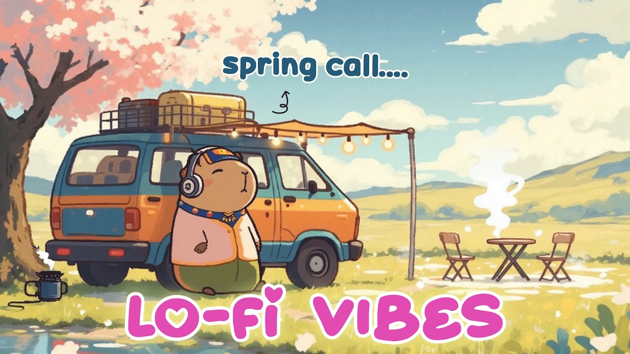 Chill Lofi Brings Comfort and Lasting Focus 🌸🚐 Capy Mini Roadtrip