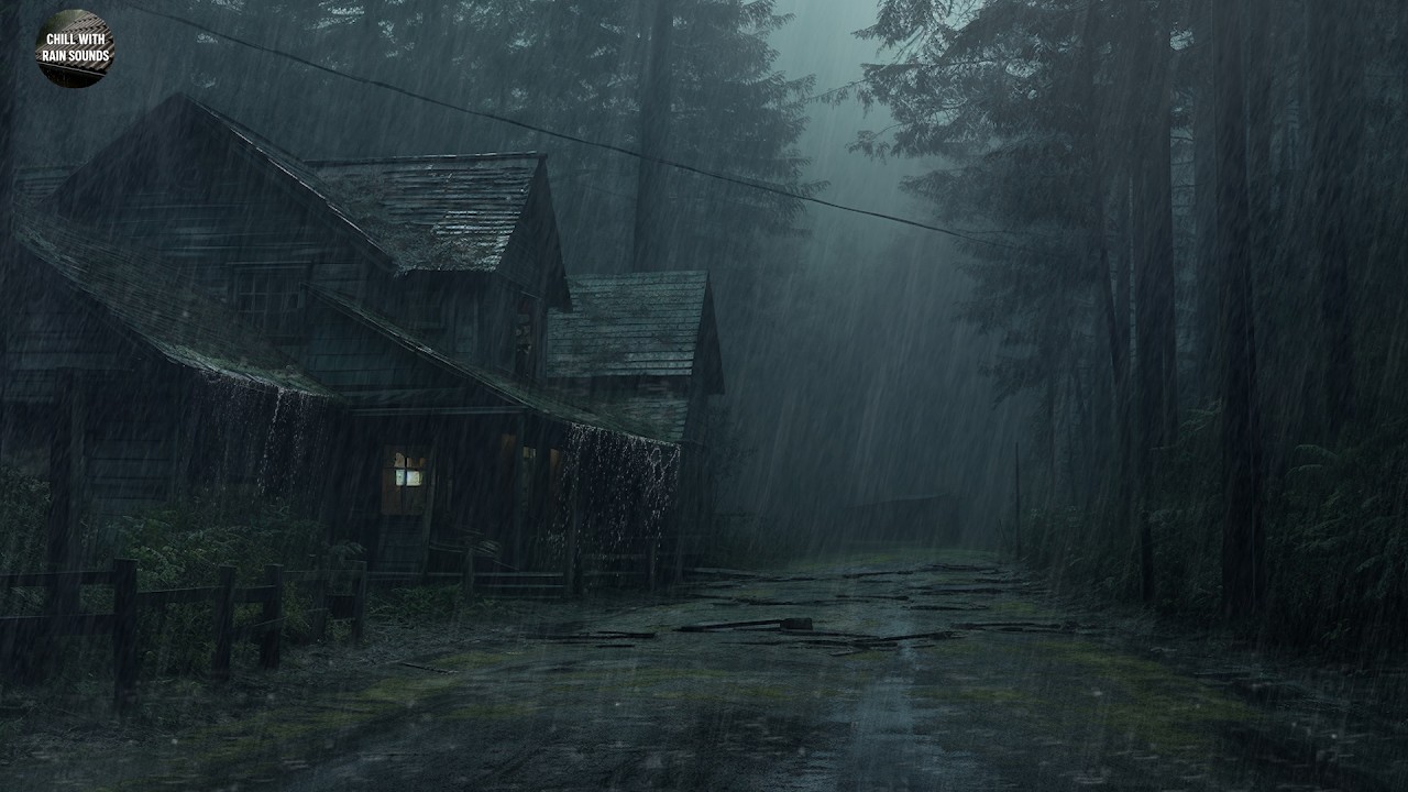 Falling Asleep Immediately During a Heavy Rain in the Forest | Natural Sounds for Sleep and Study