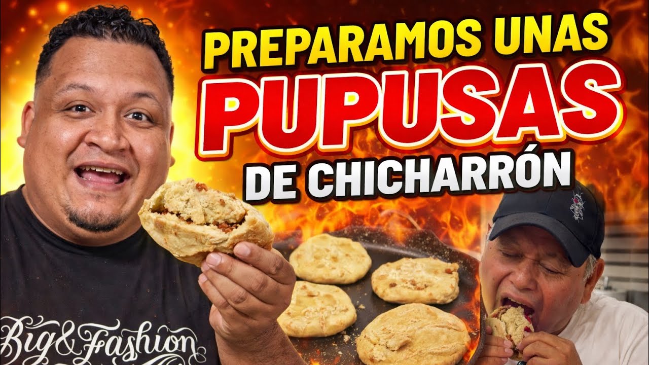 ¡NUNCA habías visto estas PUPUSAS de chicharrón! (quedaron brutales)