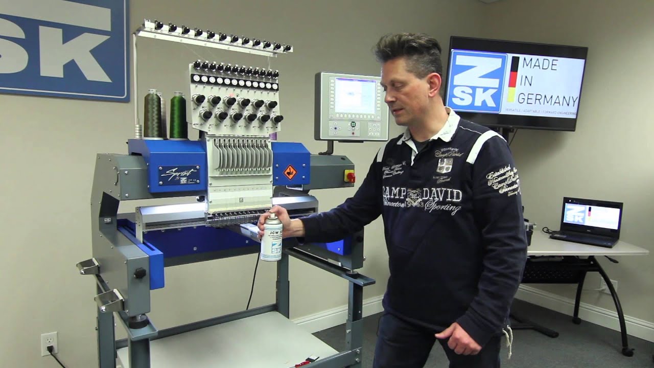 ZSK Maintenance - Part 1 Oiling the ZSK Embroidery Machine