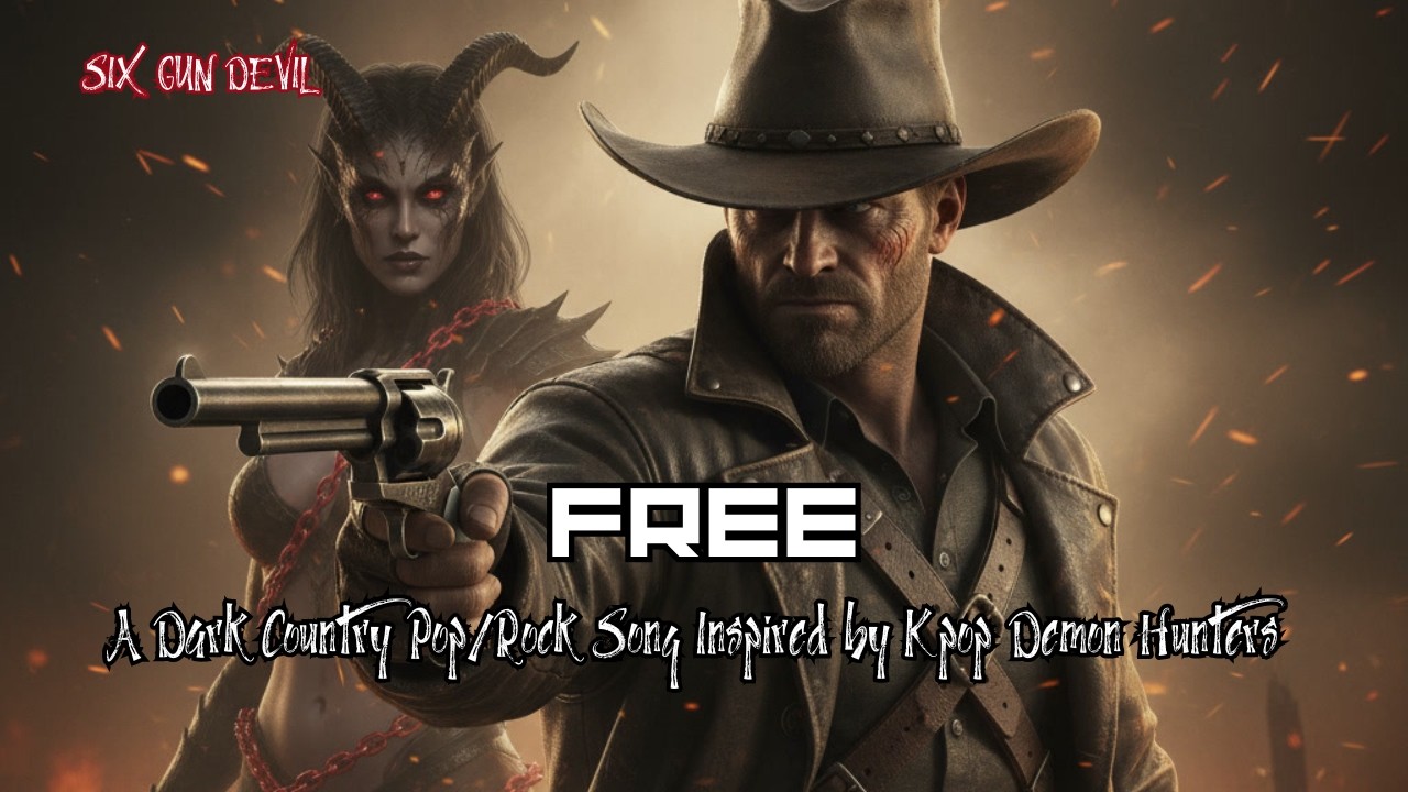 Six Gun Devil - Free  A Dark Country Pop/Rock song Inspired by Huntrix Kpop Demon Hunters #huntrix