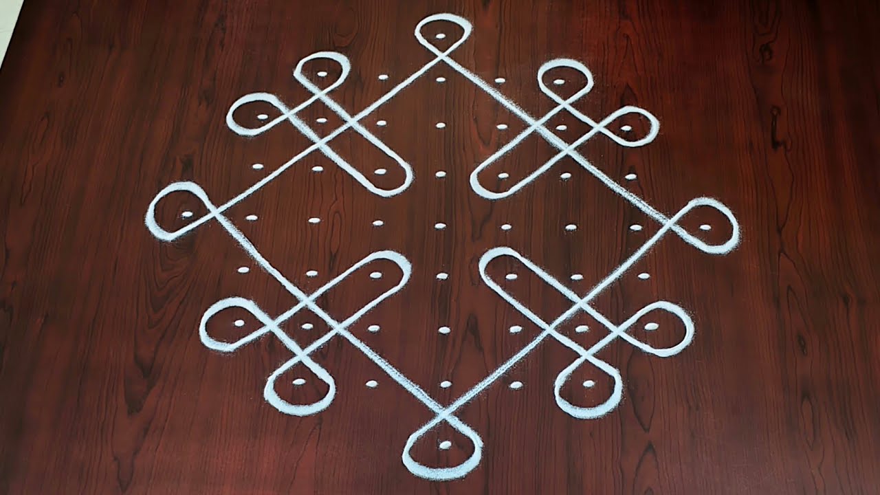 9×1dots melikala muggulu|easy rangoli|daily chukkala muggulu||sikku,kambhi,neli kolams|#Nice Rangoli