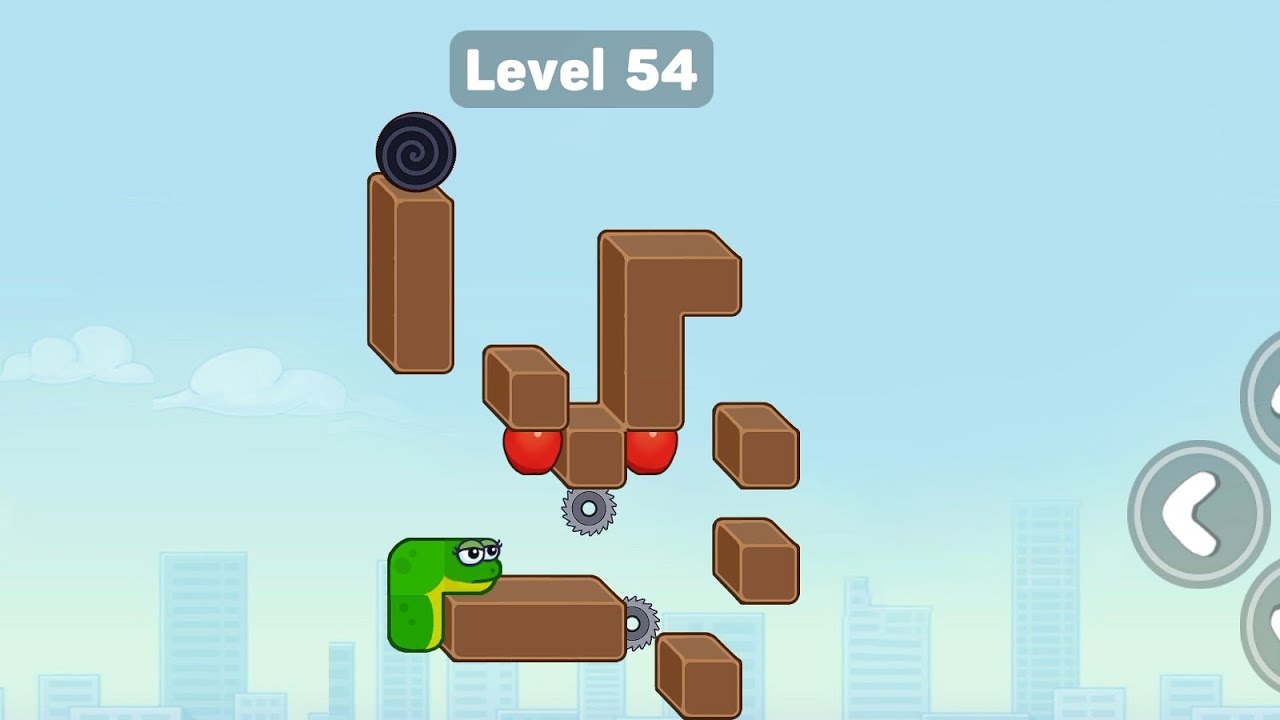 Snake Puzzle Slither to Eat Level 54 Walkthrough Solution