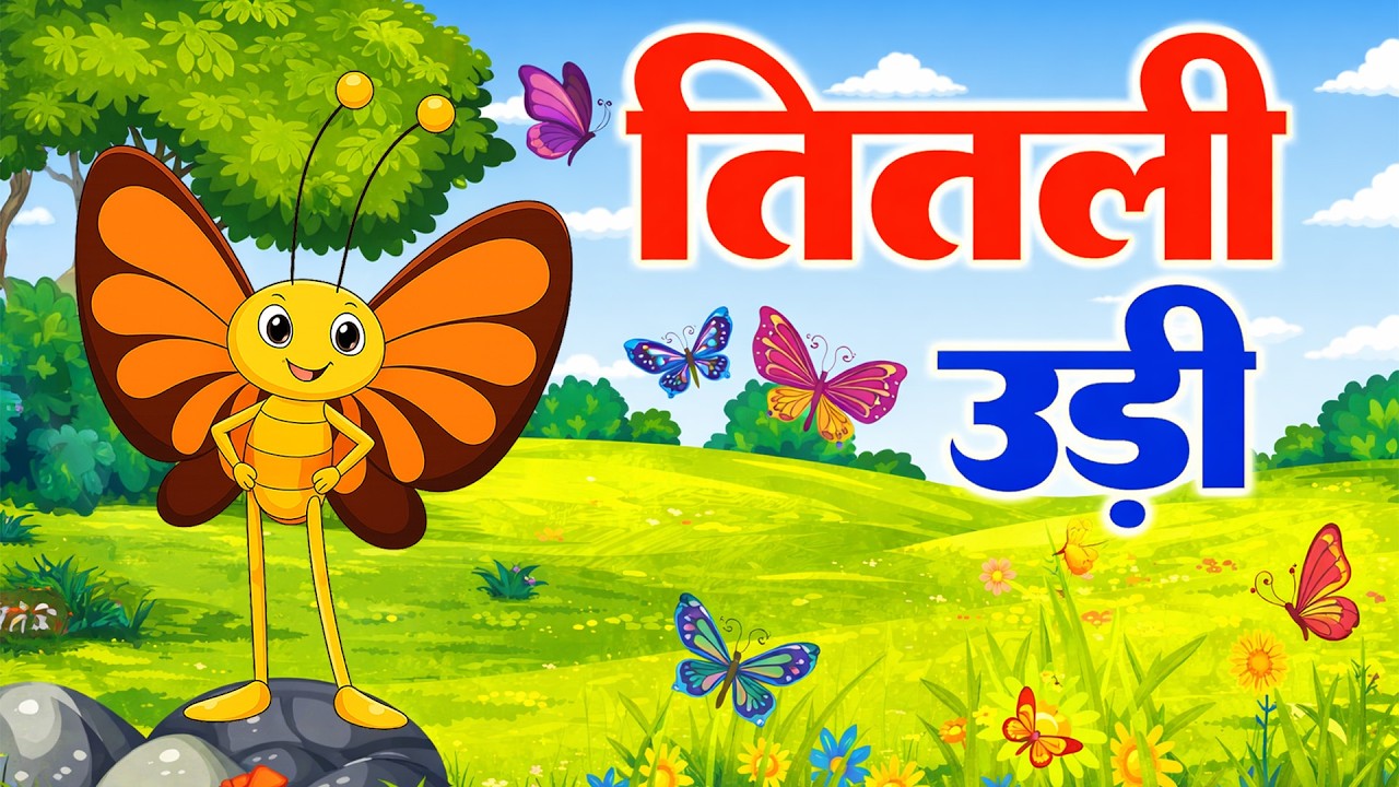 Titli Udi Bus Me Chadhi - तितली उड़ी + Many More Popular Rhymes For Kids | Hindi Rhymes
