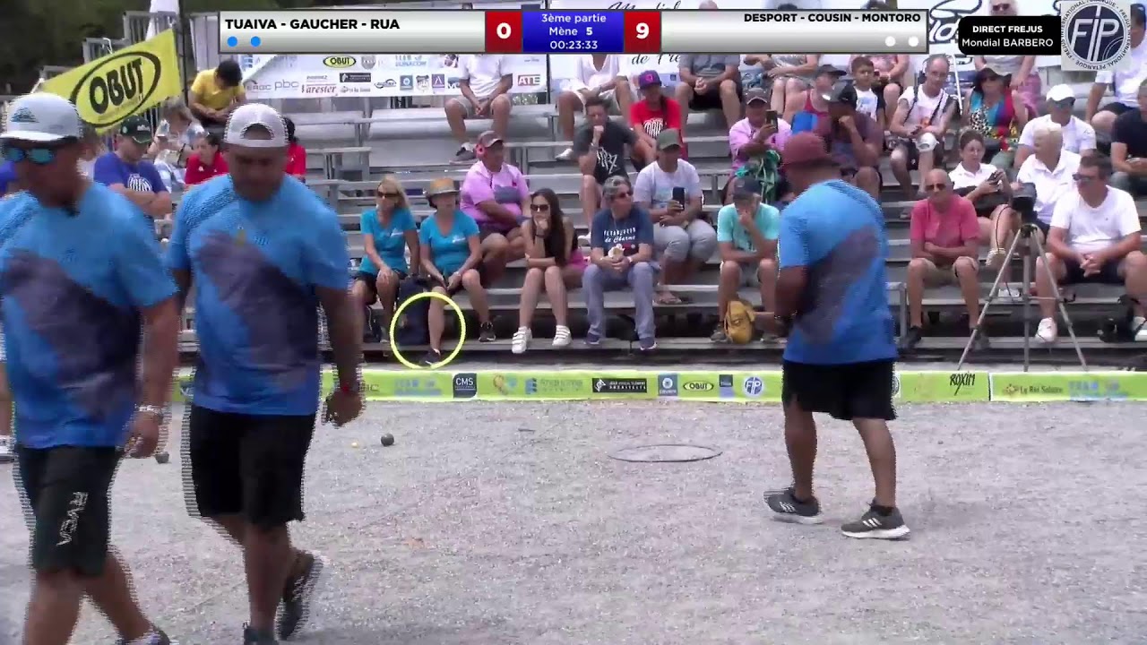3ème partie de classement MONDIAL DE PETANQUE BARBERO 2024: Equipe TAHITI contre équipe FRANCE