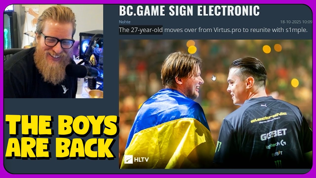 fl0m Reacts to electroNic Joins S1mple on BC GAME