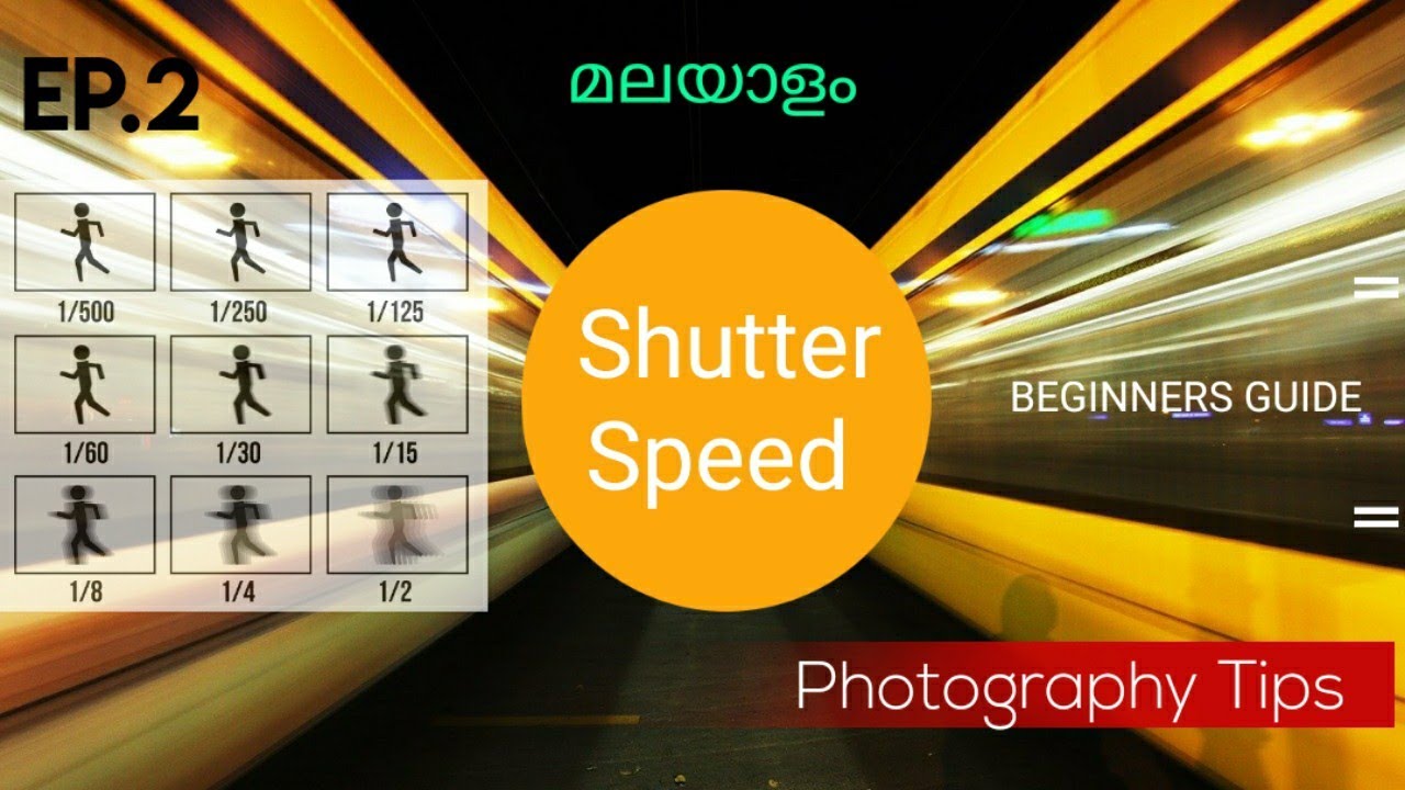 2.Shutter Speed expla /Photography Basics ep:2  ഷട്ടർ സ്പീഡ്  ഫോട്ടോഗ്രാഫി ബേസിക് malayalam tutorial