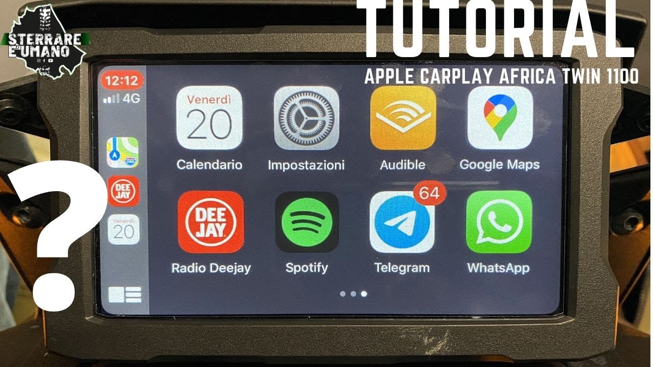 Display AFRICA TWIN 1100. Tutorial Apple CarPlay