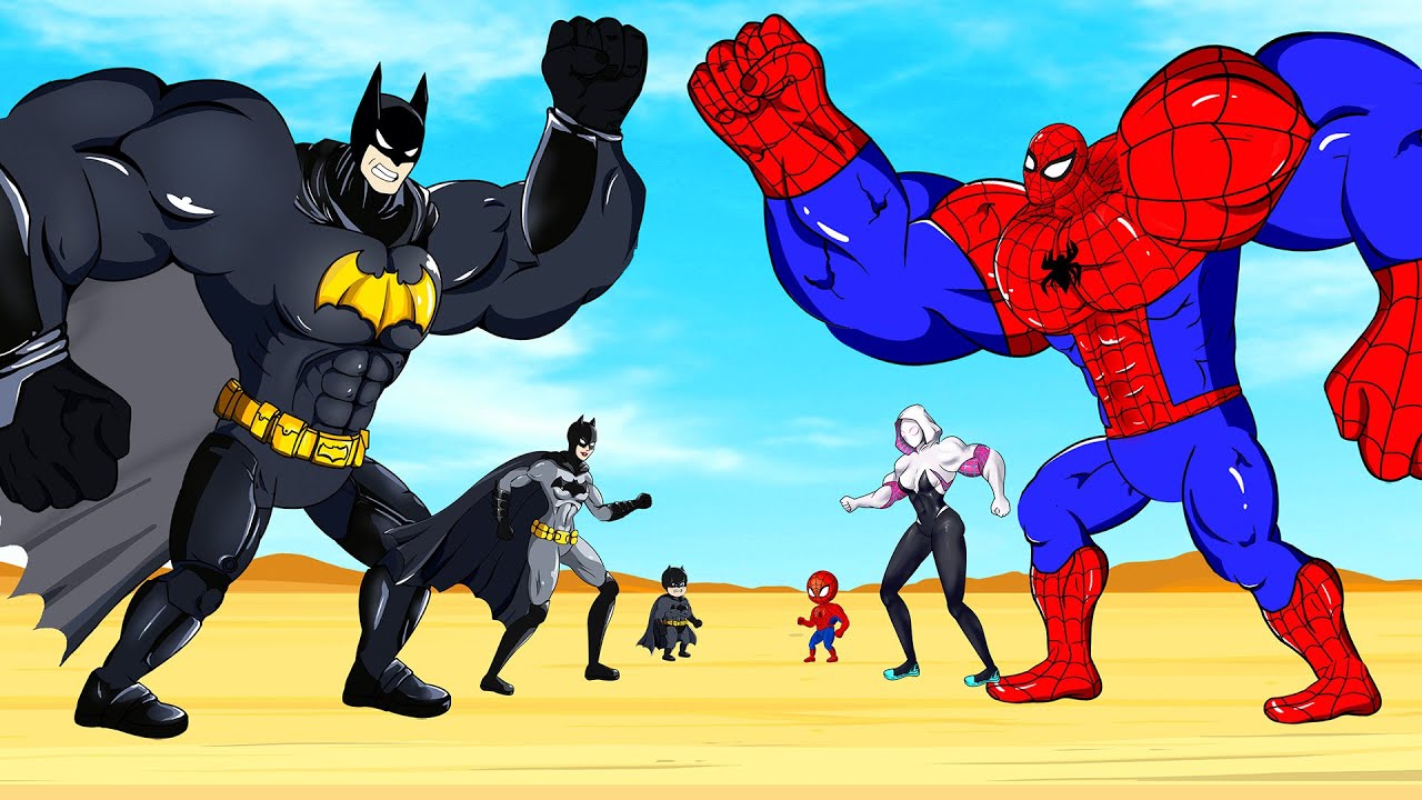 Evolution of SPIDER MAN Family vs Evolution of BATMAN Family: Who Is The King Of Super Heroes ?