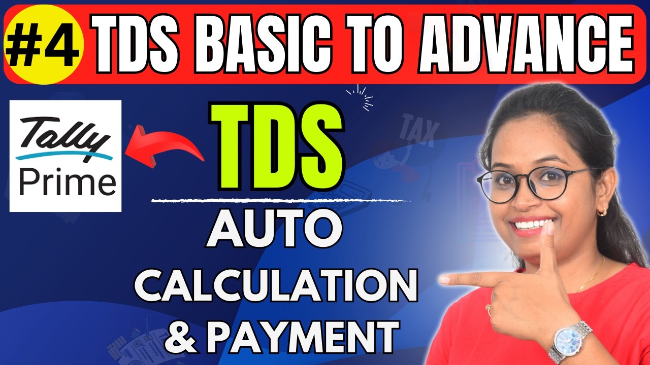 #4 TDS Accounting Entry in Tally Prime | Setup, Auto Calculation & Payment