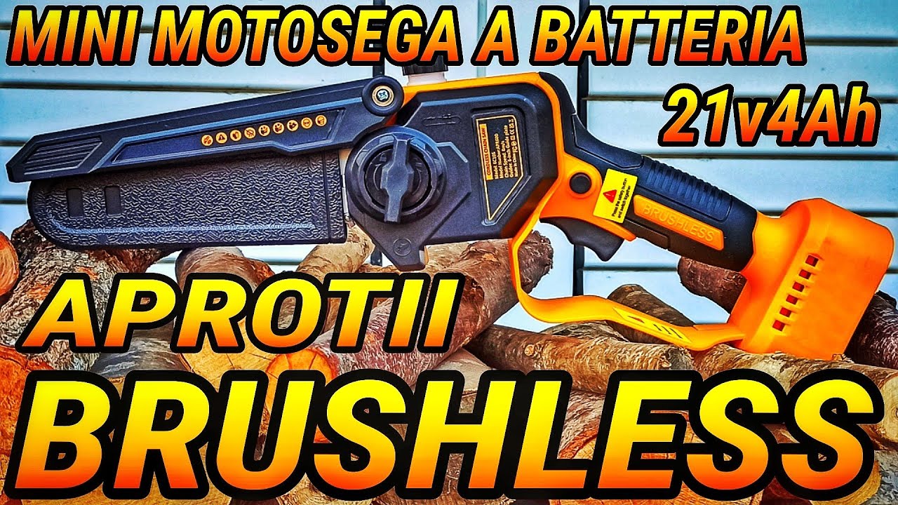 Mini Motosega BRUSHLESS con serbatoio olio incorporato e catena da 6