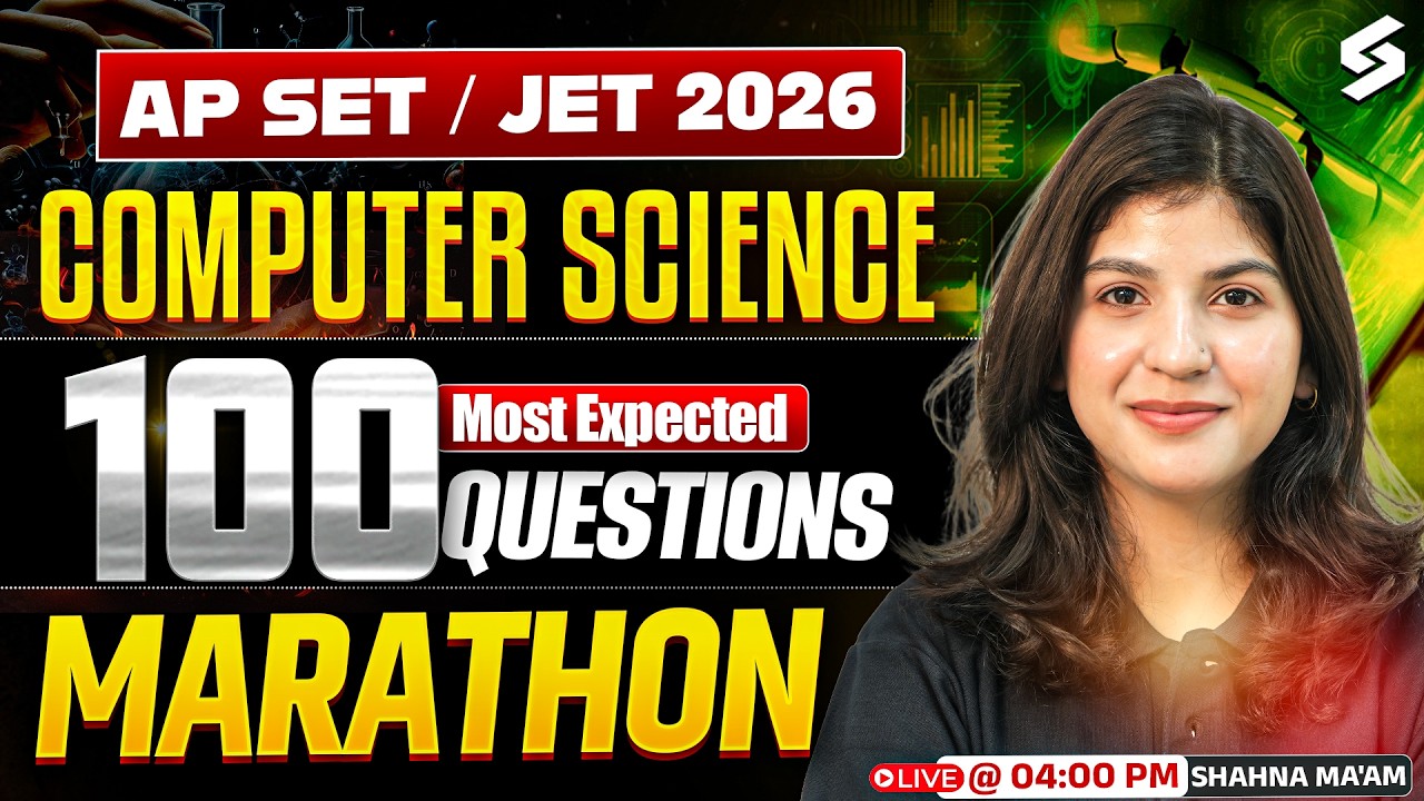 AP SET/JET Computer Science Marathon Class 2026 | AP SET/JET Computer Science Questions By Shahna