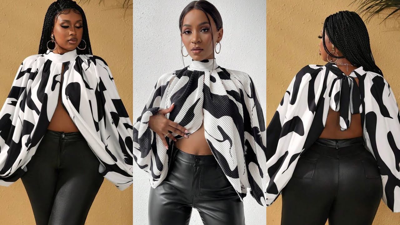 How to make a COWL BUBU Top with Tie Collar and Splits