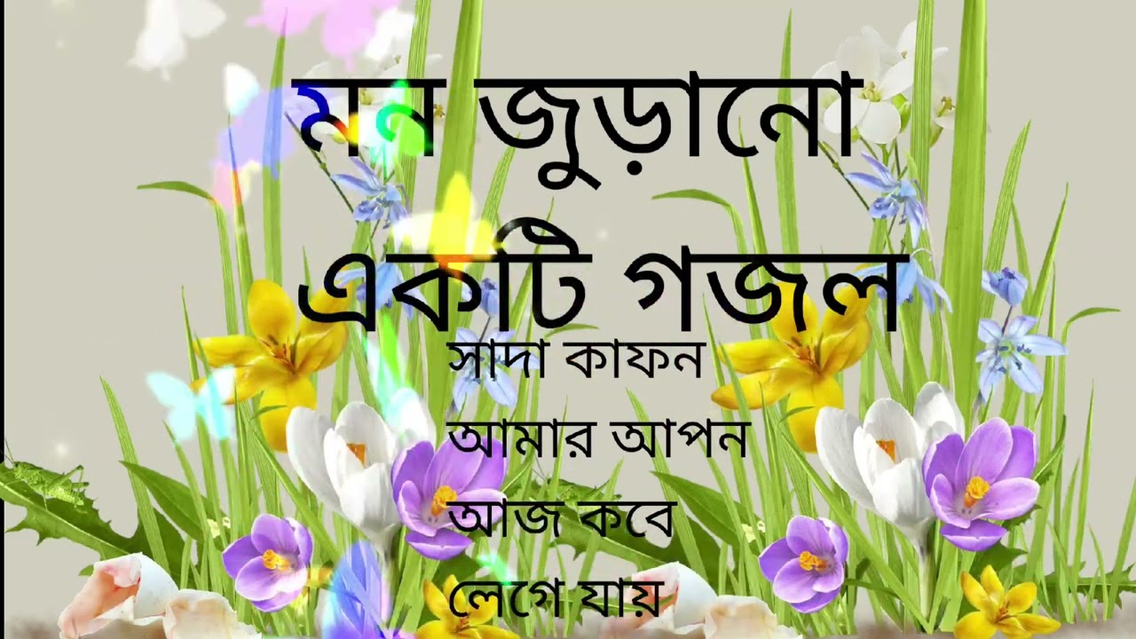  একটি গজল সাদা কাপড় আমার আপন আজ কবে লেগে যায় 