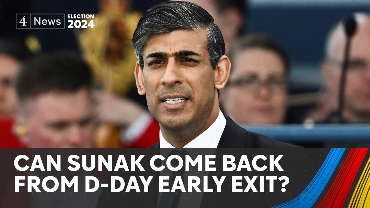 Sunak struggles to move away from D-day absence criticism