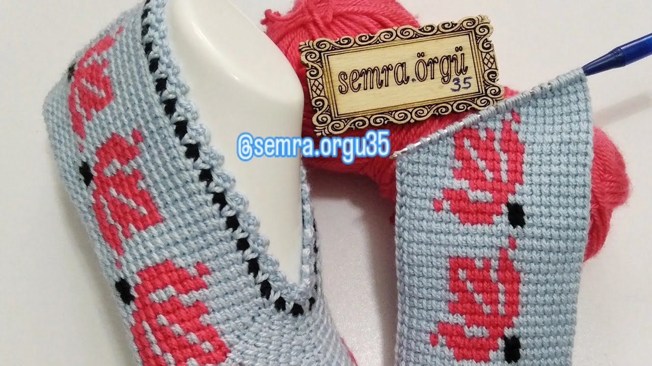 Yeni tasarım @Semraorgu SİBEL MODEL #tunusiancrochet #crochet #patik #etsy #tunusişi
