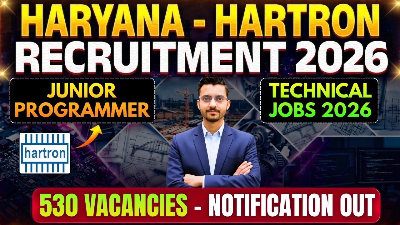 HARTRON Junior Programmer Recruitment 2026 | Haryana Junior Programmer Vacancy 2026 | Technical Jobs