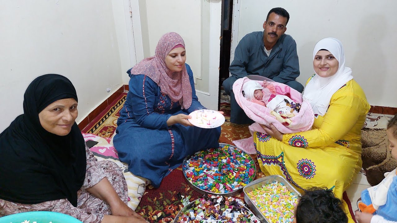 سبوع ياسمين بنتي ورش الملح والبخور #وعادات وتقاليد الفلاحين #سمسمه_العمده