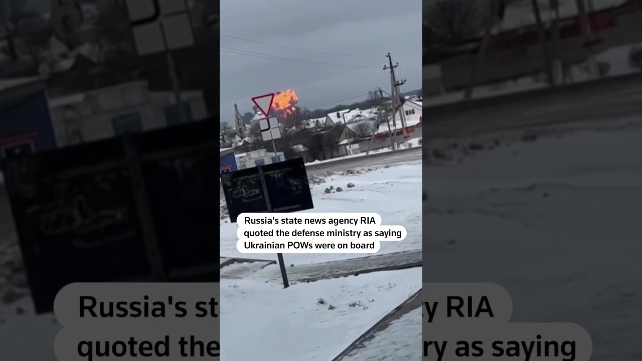 Russian plane carrying Ukrainian POWs crashes: RIA cites defense ministry