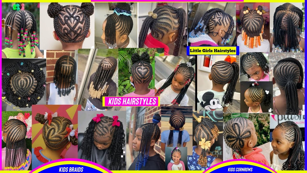 🔥 2025 Best Little Girls Cornrows BraidsHairstyles Ideas | Cute Kids Hairstyles🌟