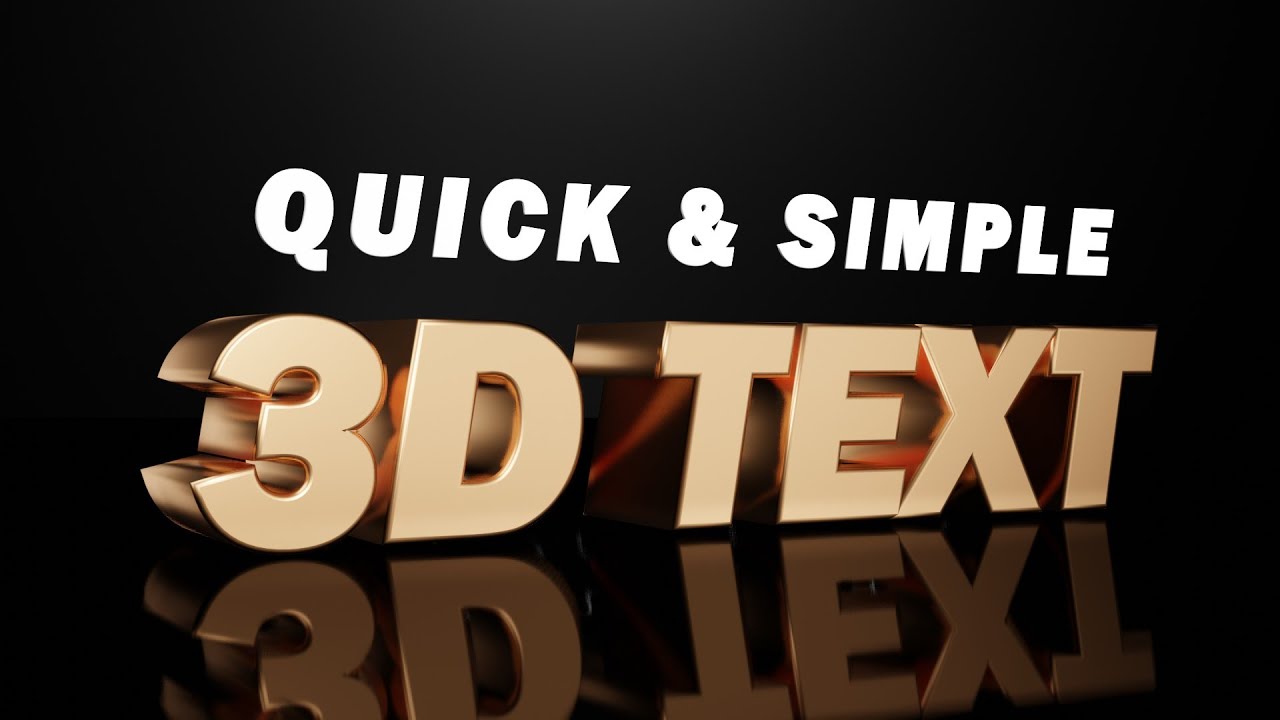 Beginner Tutorial: Make 3D text in Blender 2.81