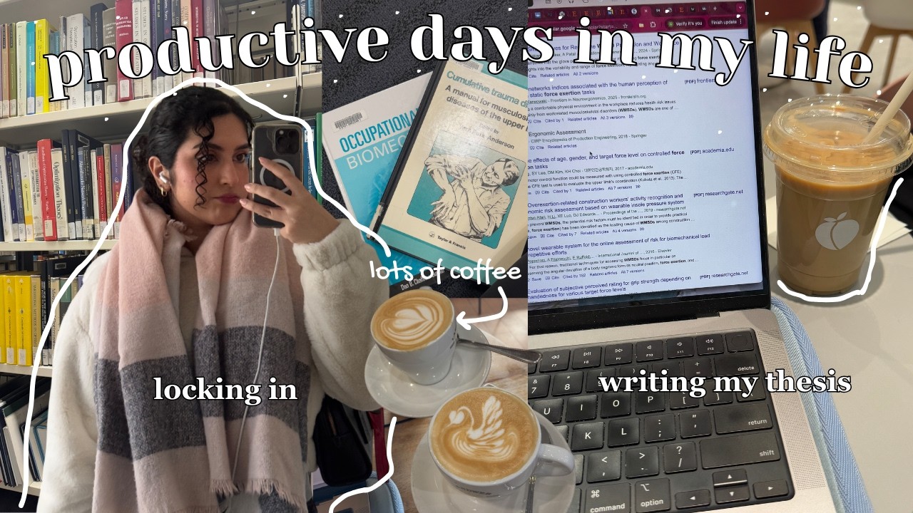realistic study vlog | cafe hopping and forcing myself to finish my literature review