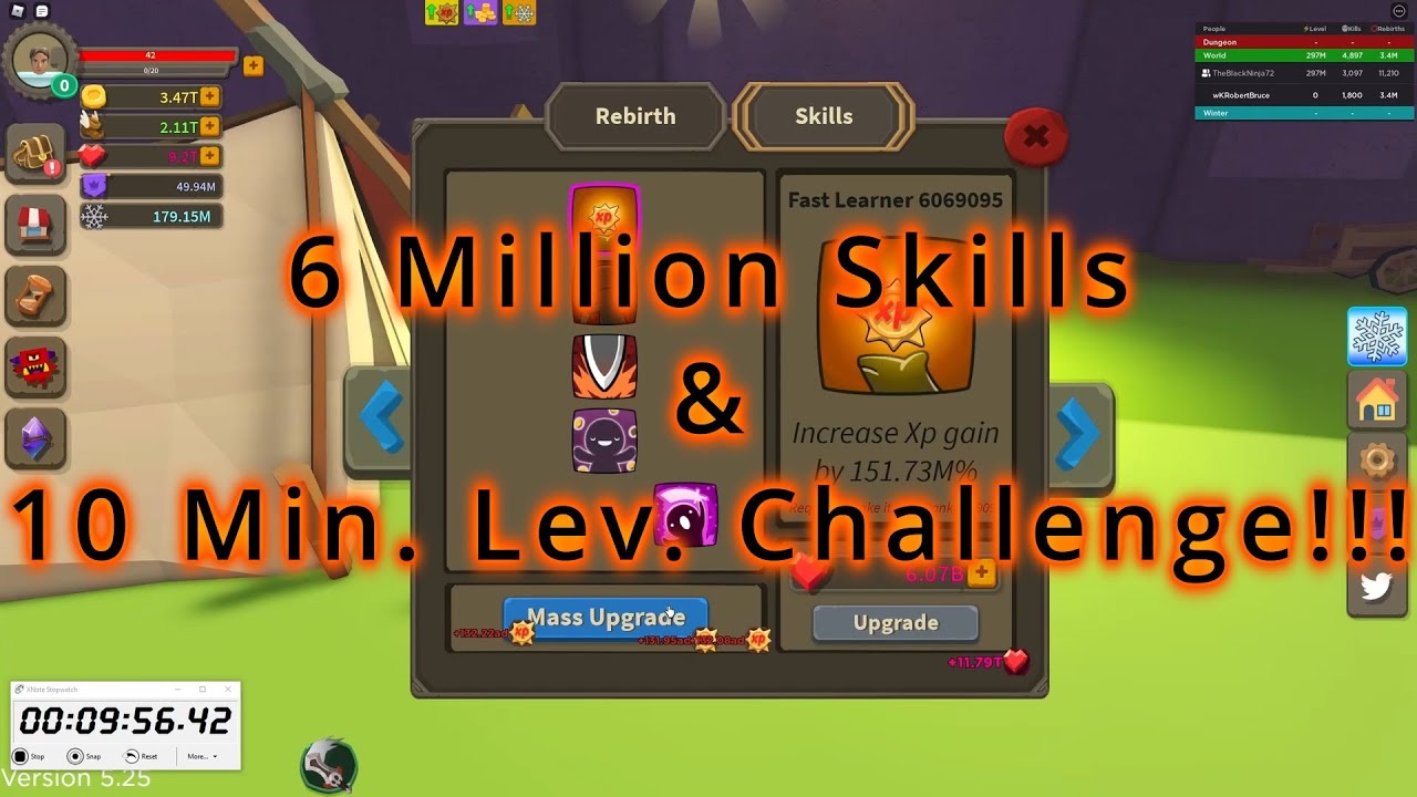 Giant Simulator - 6M Skills! | 10 Min Lev Challenge!!! | 1-29-22