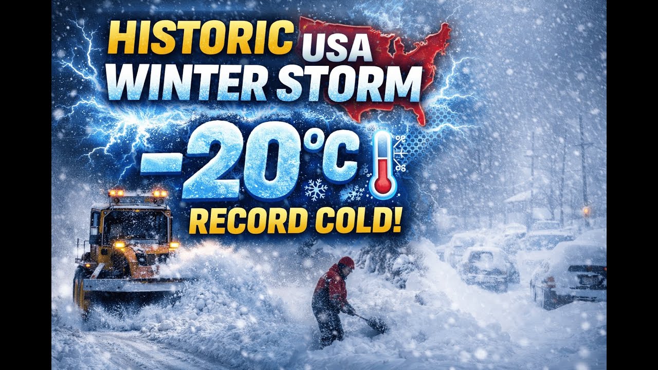 Historic Winter Storm Hits USA 🇺🇸 | -20°C Extreme Cold ❄️ Heavy Snowfall & Freezing Winds