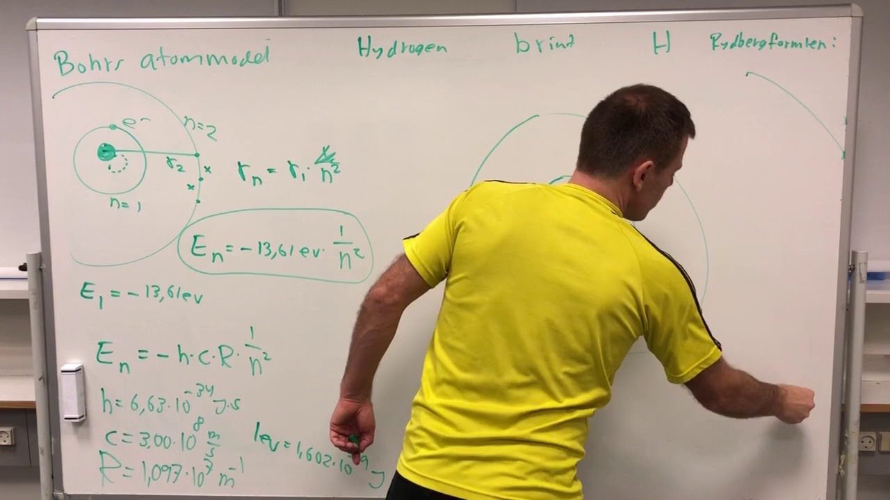 Bohrs atommodel, hydrogen, brint, Rydbergformlen