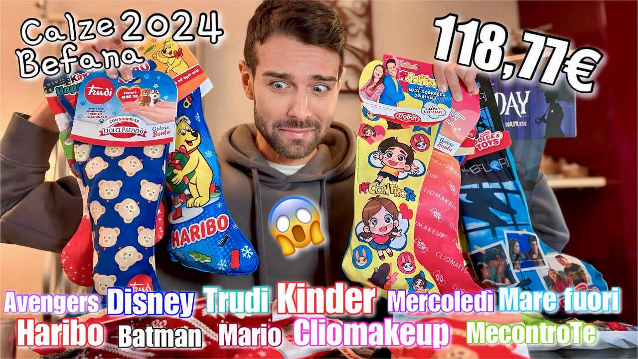 SFIDA CALZE DELLA BEFANA 2024: HO COMPRATO TUTTE QUELLE DISPONIBILI AL SUPERMERCATO! 🍭🍫 (6/366)