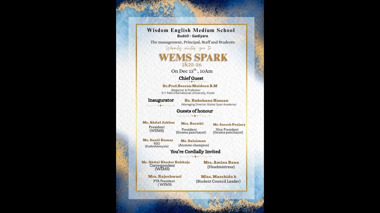 WEMS SPARK - 2025 | WISDOM ENGLISH MEDIUM BUDOLI, GADIYARA