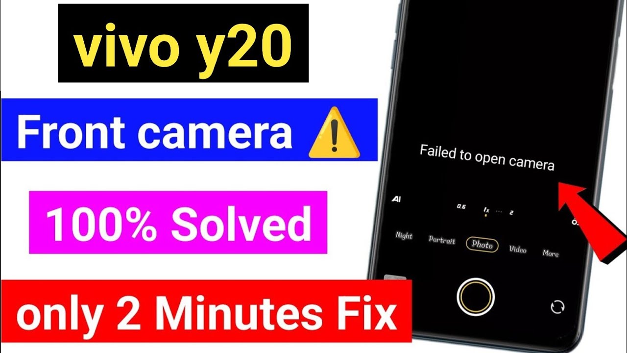 vivo y20 front camera not working | failed to open camera vivo y20/failed to open camera vivo y20g