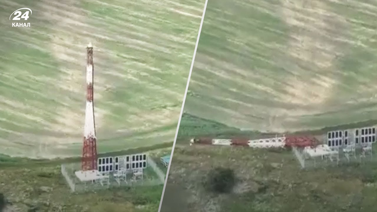 😳Дрон-камікадзе ЗСУ зніс вишку зв'язку рф