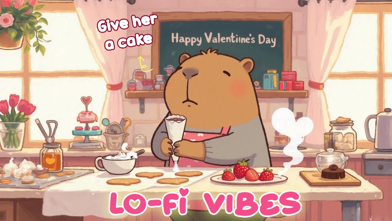 Giving Her a Lovely Cake 🧁🌹 Sweet Lofi for a Happy Valentine's Day