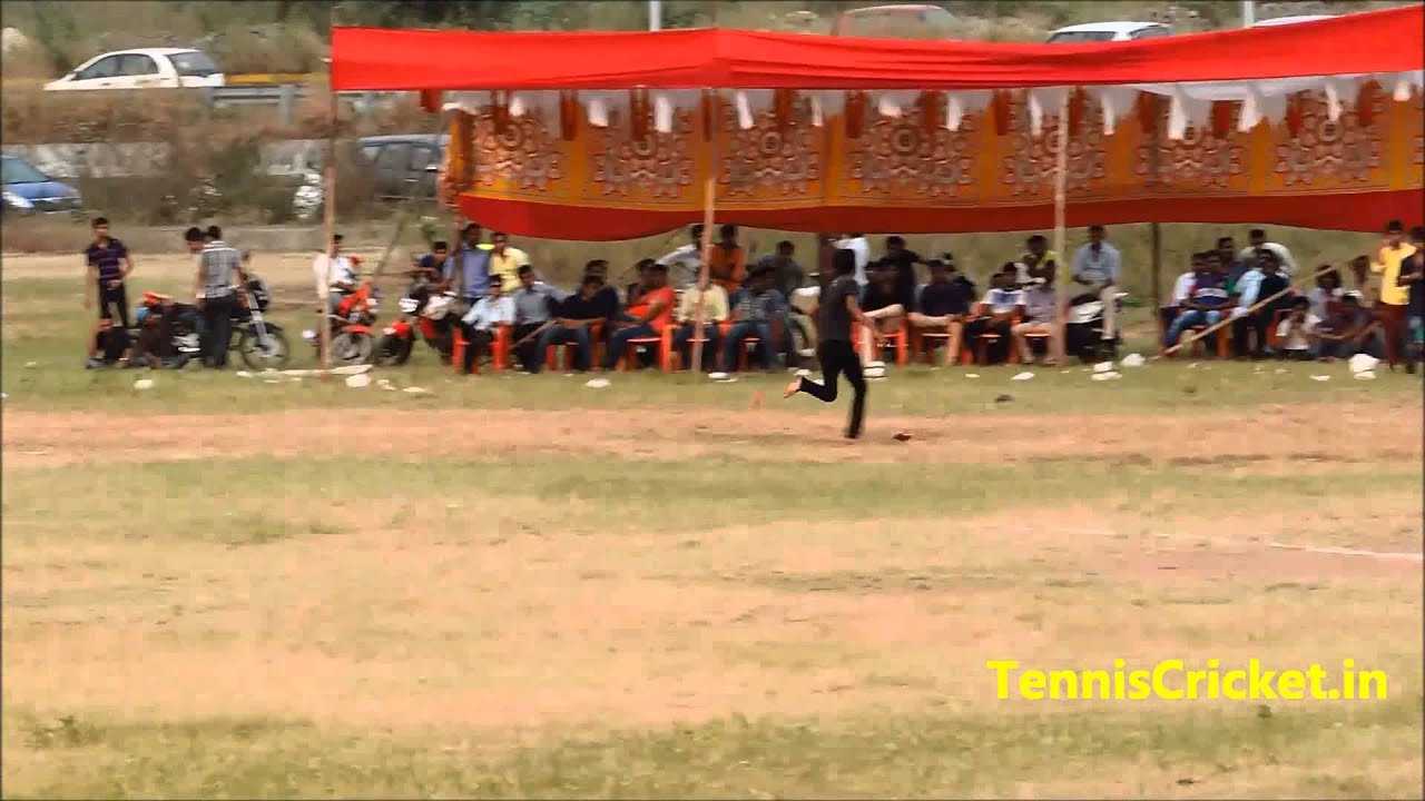Omkar Patil From Murbi  batting in Taloja ( Panvel Tennis Cricket )