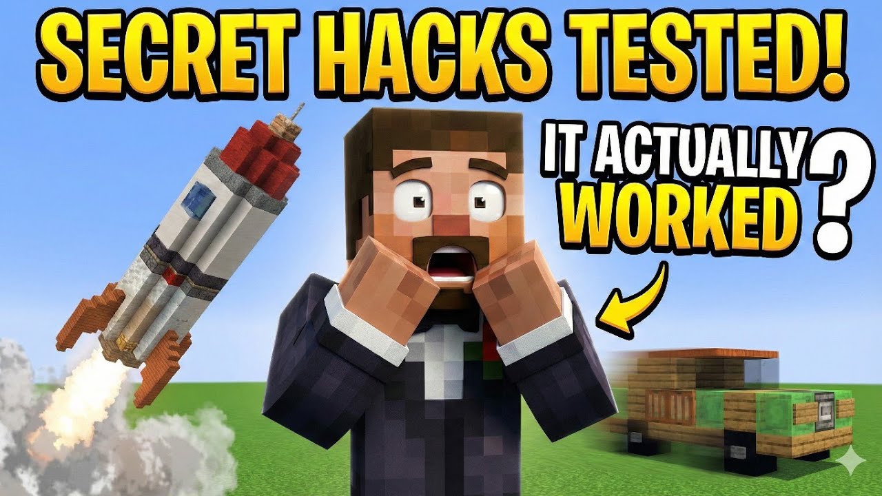Minecraft Rocket & Car: How I Built Working Vehicles (No Mods)!!#minecraft#car #Tutorial#2026   
