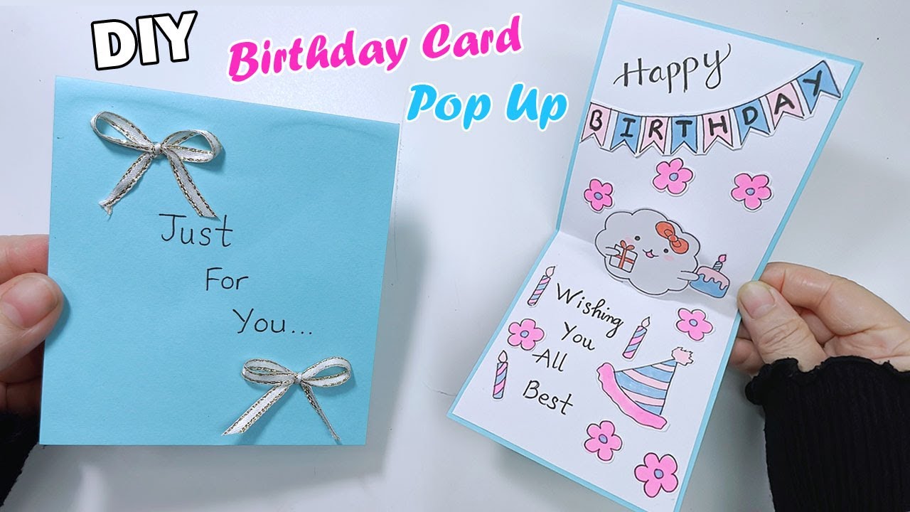 Cách Làm thiệp Sinh Nhật tặng bạn thân 💖💐/DIY cute Birthday Card/ Liam Channel