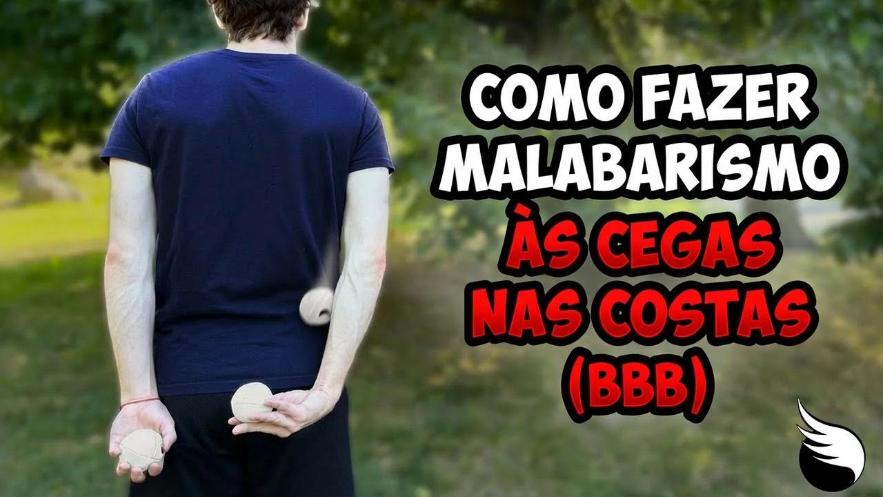 Como fazer malabarismo com 3 bolas sem olhar, atrás das costas