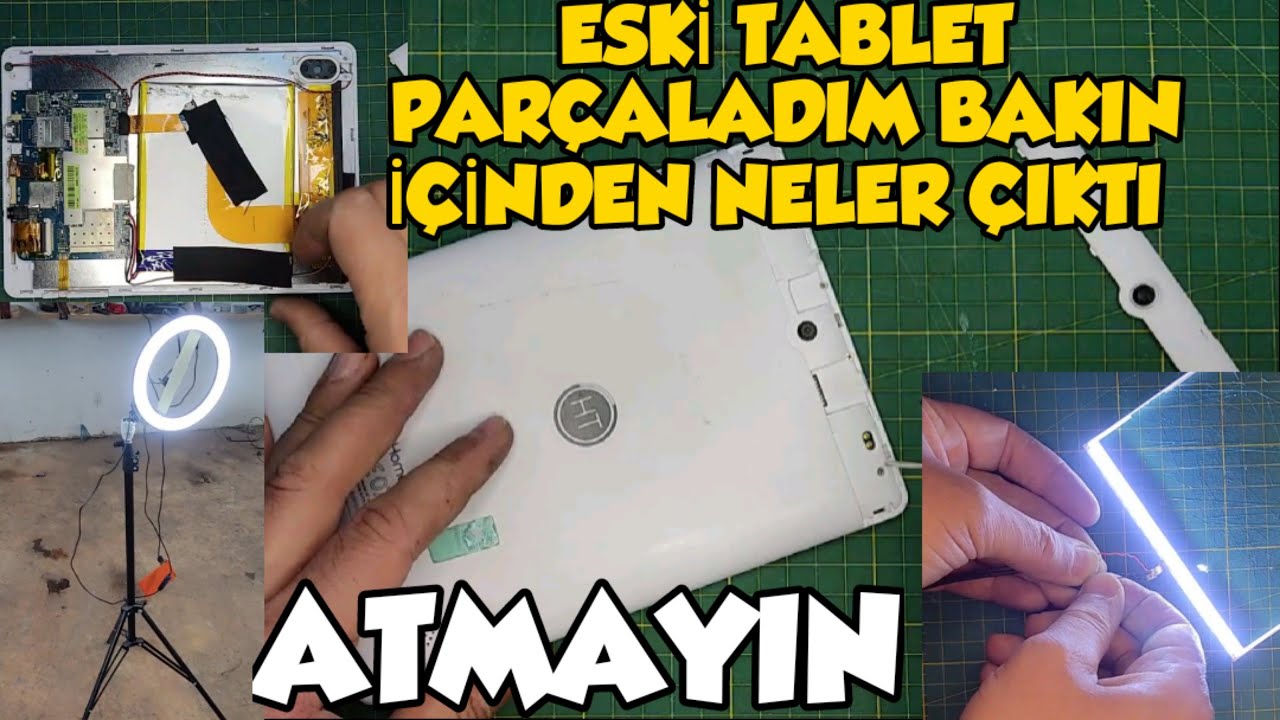 ESKİ TABLET PARÇALADIK BAKIN İÇİNDEN NELER ÇIKTI - ESKİ TABLET NASIL DEĞERLENDİRİLİR