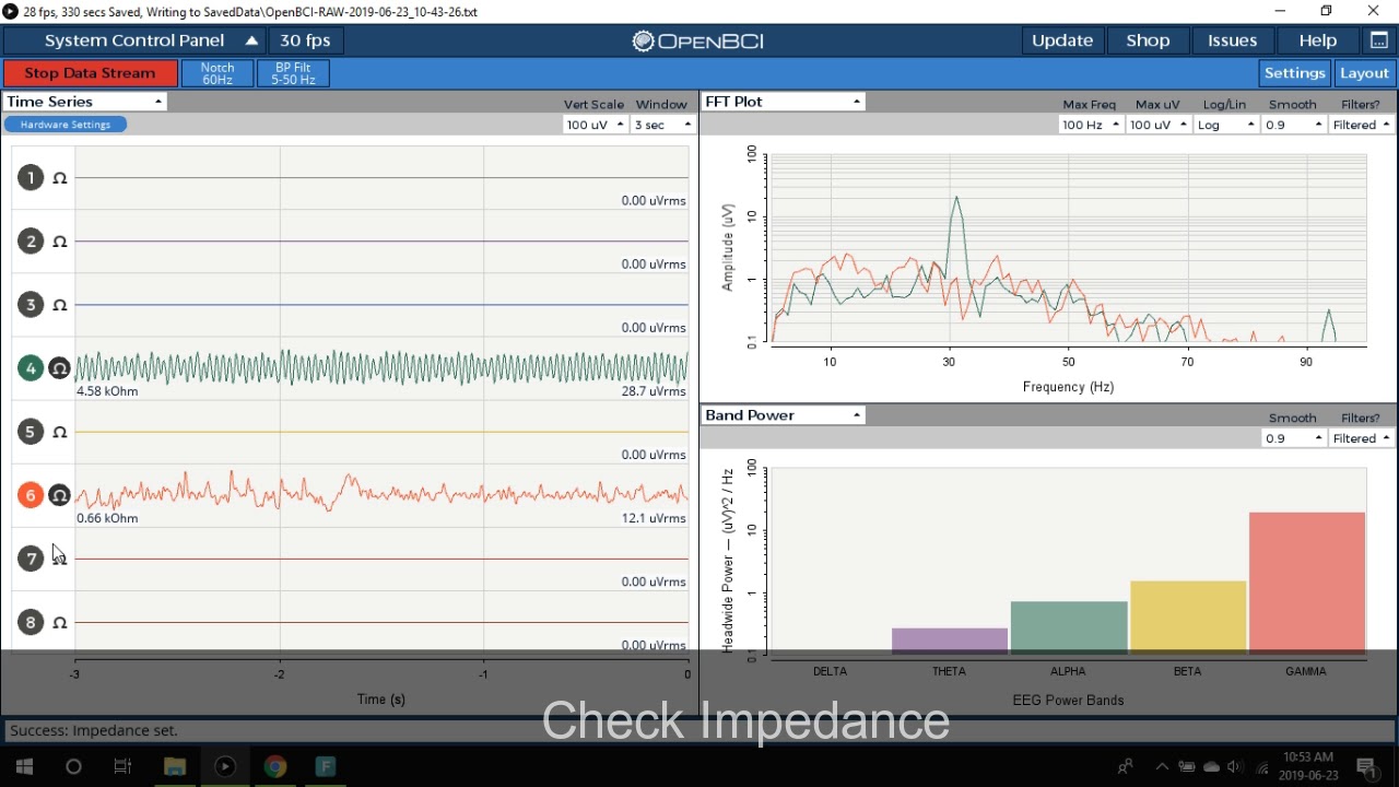OpenBCI Cyton Test
