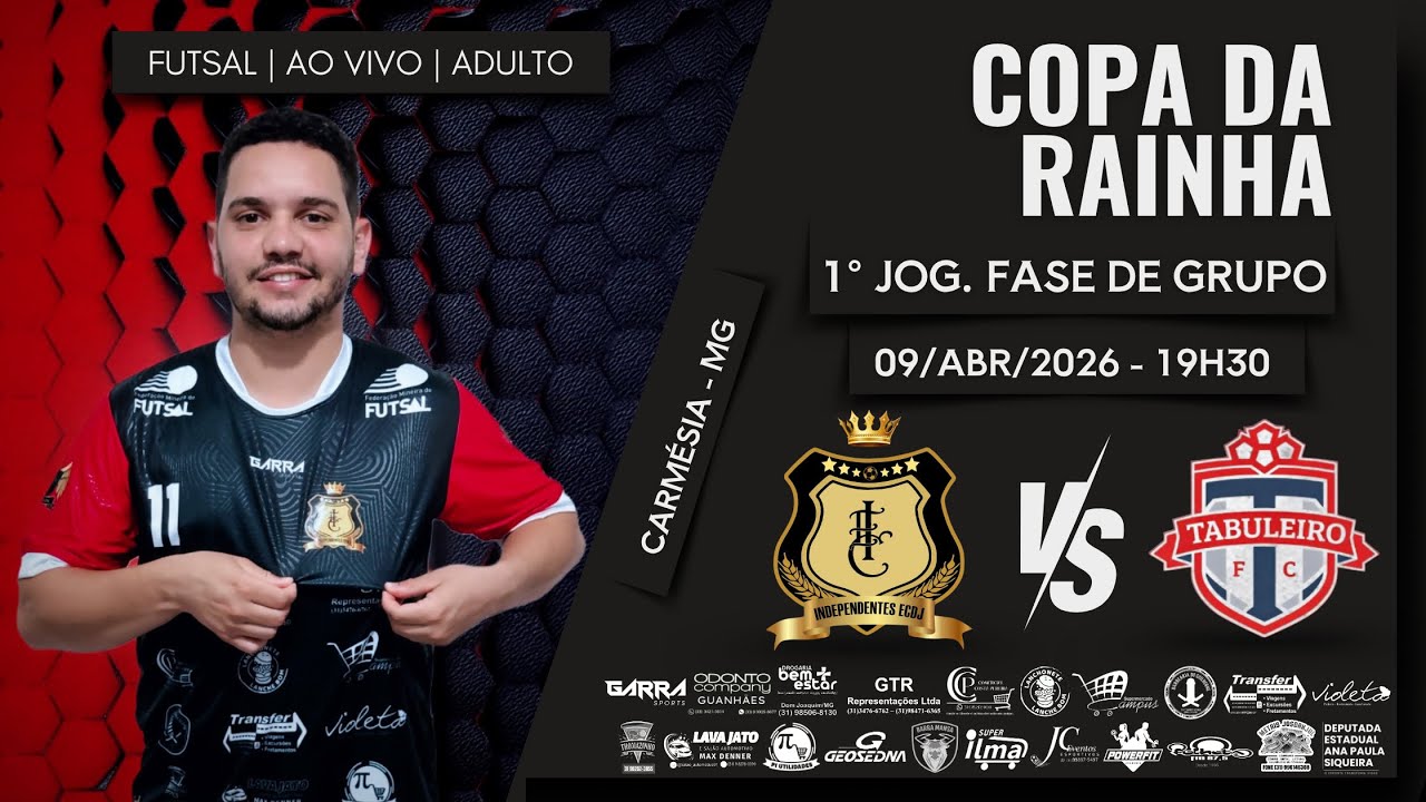 AO VIVO | INDEPENDENTES x TABULEIRO FC| 1&ordm; JOGO DA FASE DE GRUPO | 09/04/2026 | MASCULINO ADULTO |