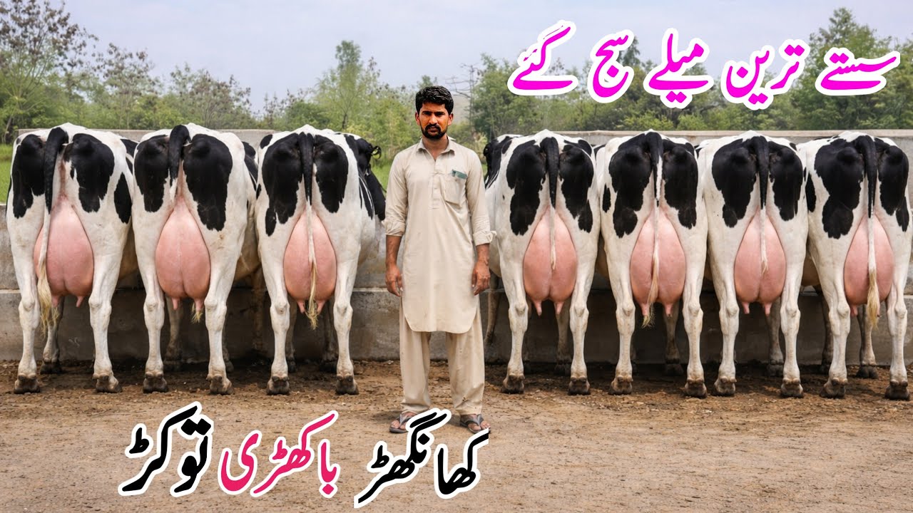 2️⃣ Big Garlando Friesian Cross Cow For Sale in Punjab Pakistan | Heavy Milk Cow