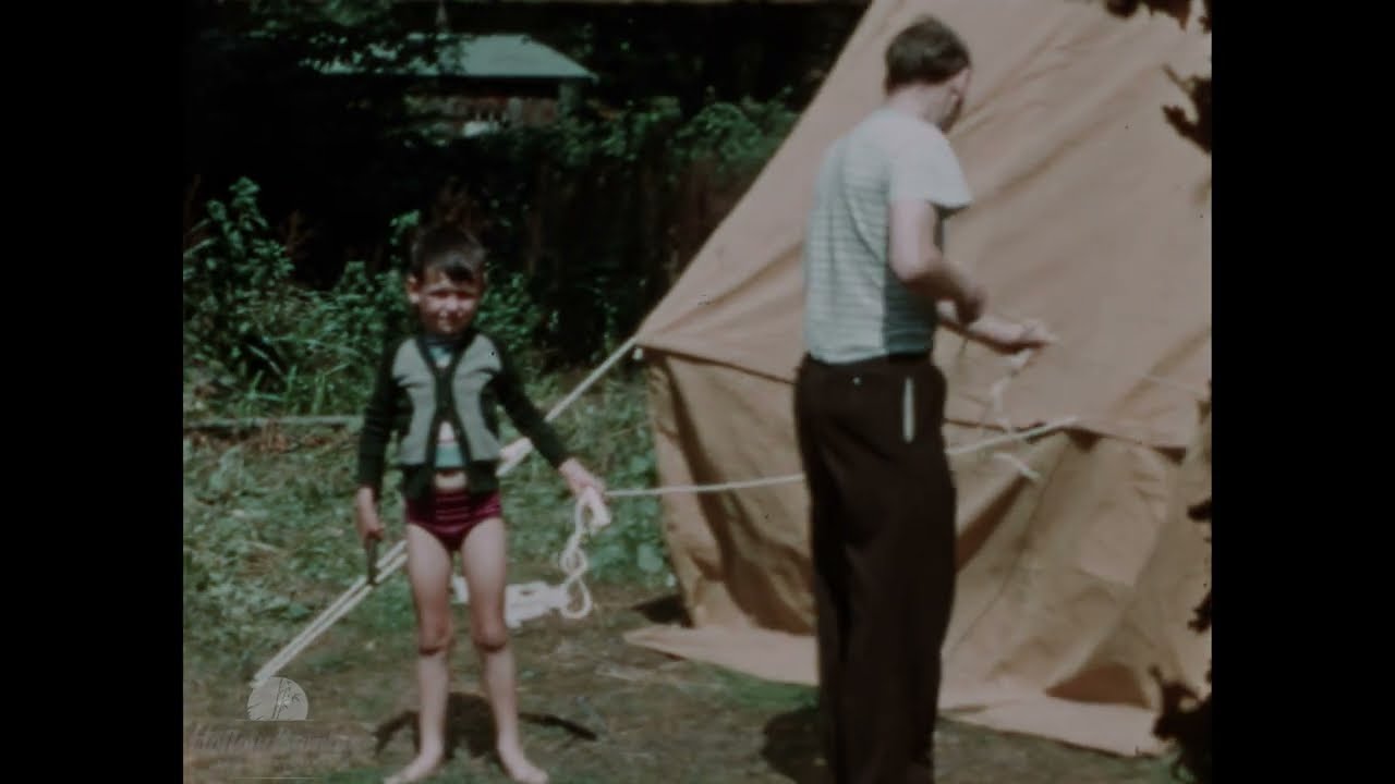 What camping was like in the 1950s | Vintage super 8 home video