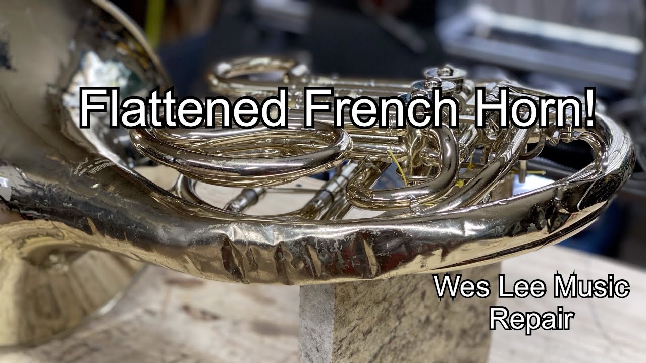 Flattened French Horn- Wes Lee Music Repair