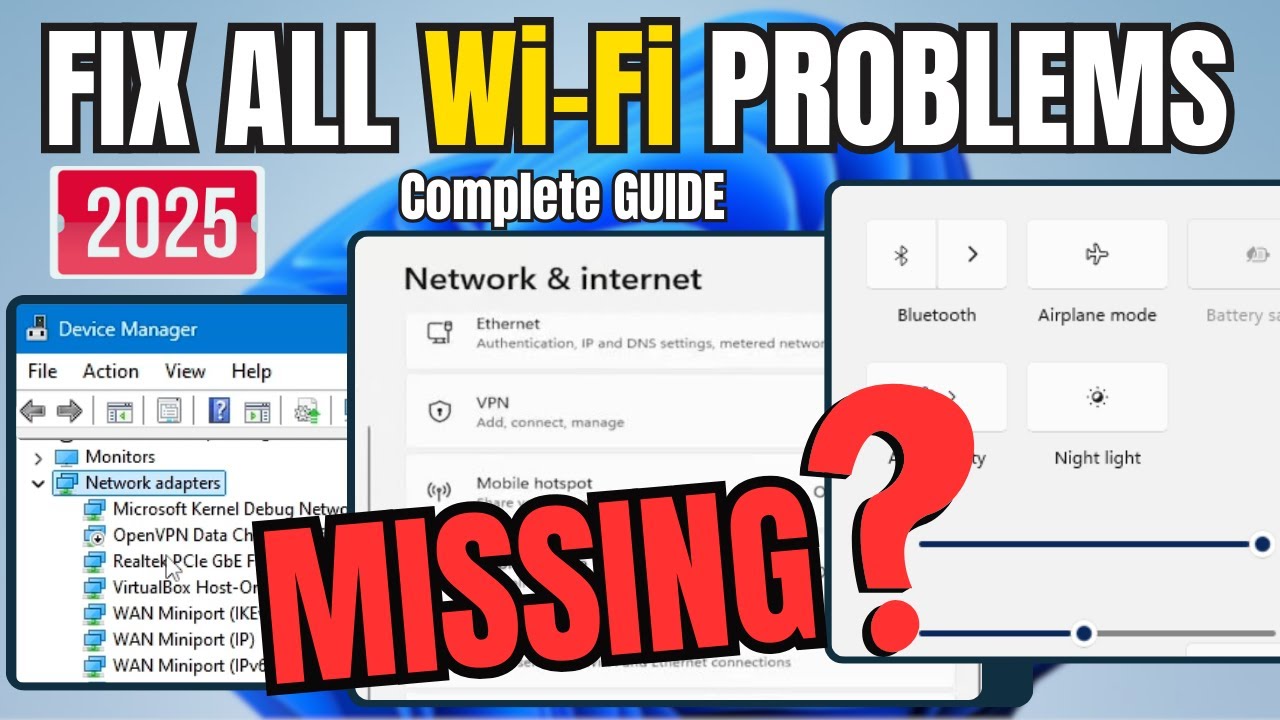 (100% FIX) Wi-Fi Not Working or Showing PROBLEM in Windows 11/10 - 2026