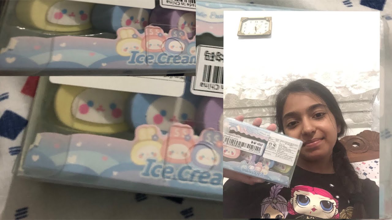 Unboxing cute Erasers with me 🍬✨💗🧸￼