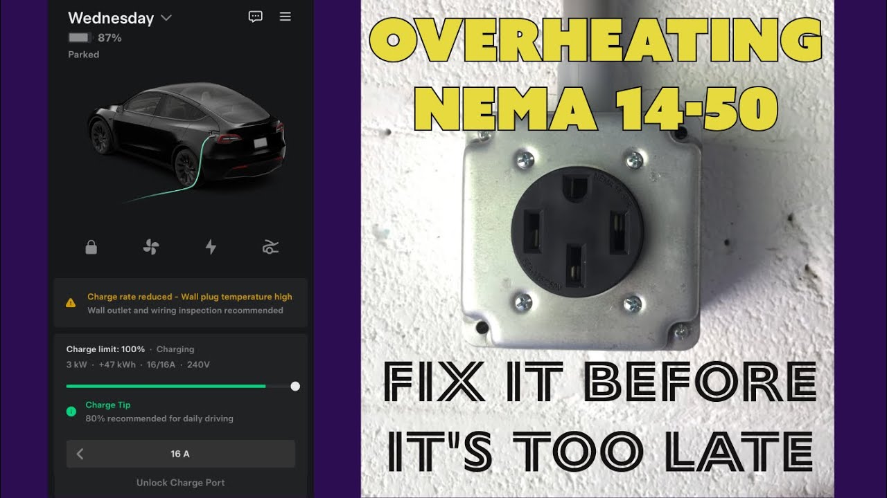 Fix Dangerous and Overheating 50 Amp NEMA-1450  EV Home Charger