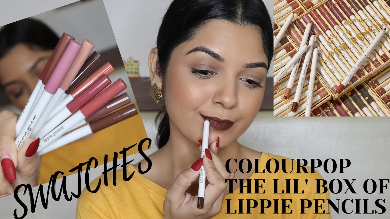 COLOURPOP THE LIL' BOX OF LIPPIE PENCILS SWATCHES || MAKEUPFASHIONREVIVAL