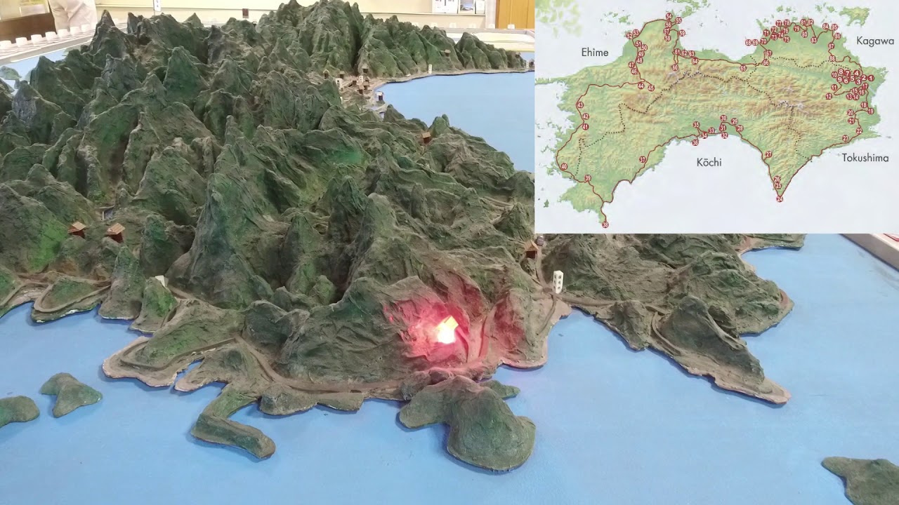 Topographical Look at Where the 88 Temples are Located in Shikoku