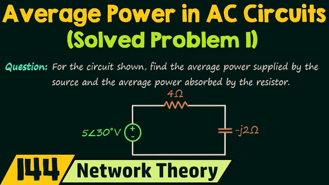 Average Power in AC Circuits (Solved Problem 1)